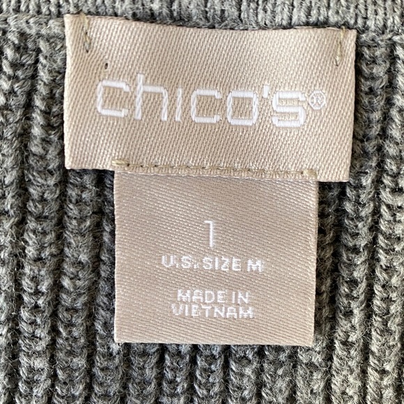 Chico's Rib Knit Pullover V-Neck Sweater - Picture 7 of 11